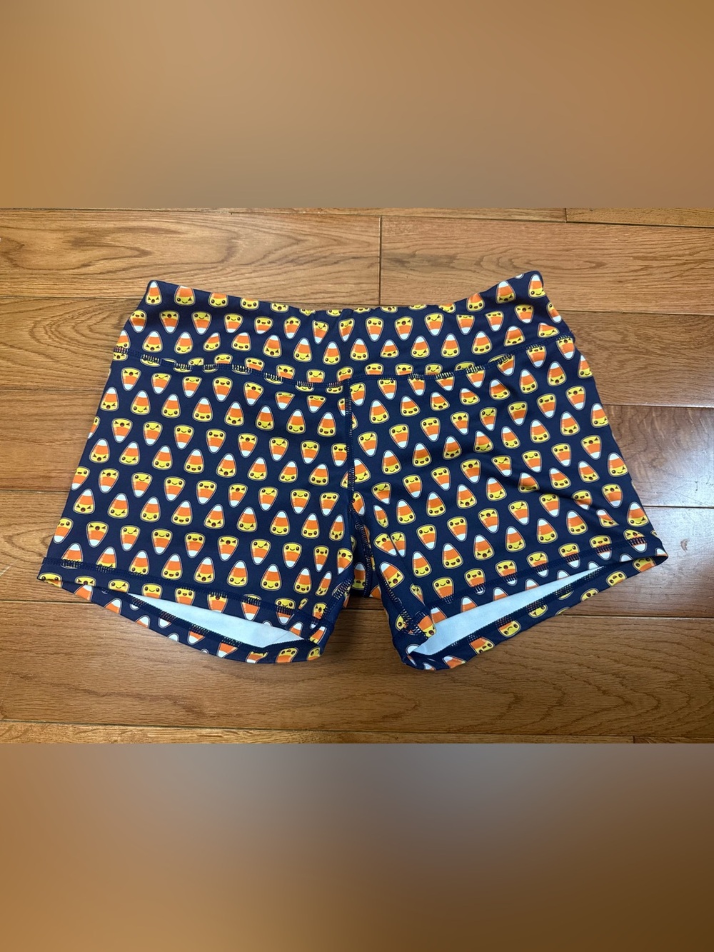 Born Primitive Candy Corn Print Athletic Shorts NWOT